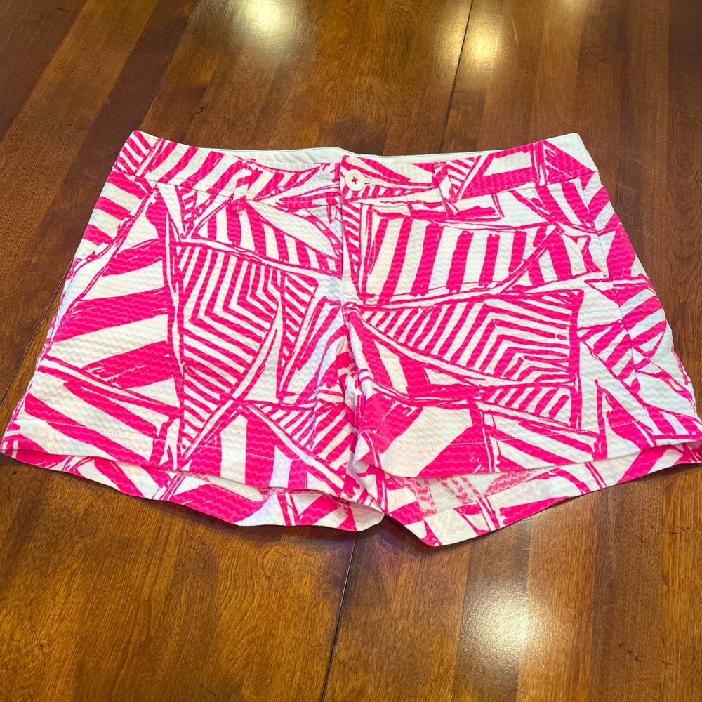 Lilly Pulitzer Pink and White Callahan Shorts